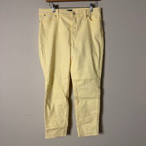 2/$30 Talbots Yellow Slim Ankle Jean 10P